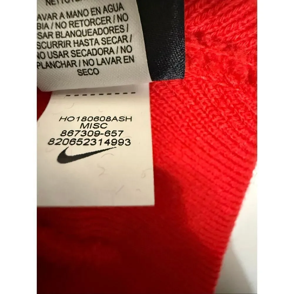 Nike Unisex Team Sideline Delaware State University Hornets Beanie Hat Red OS